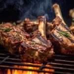 Juicy grilled lamb chops in Las Vegas