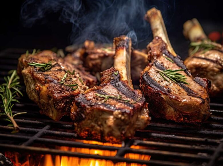 Juicy grilled lamb chops in Las Vegas